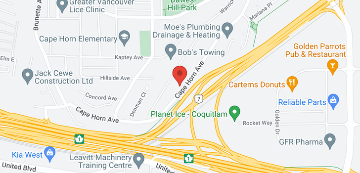 map of 2247 CAPE HORN AVENUE